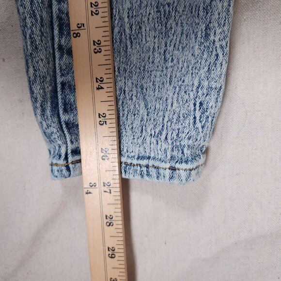 Vintage Sasson Acid Washed Blue Jeans Womens Size 9 Tapered Denim Pants FLAW - Picture 6 of 16
